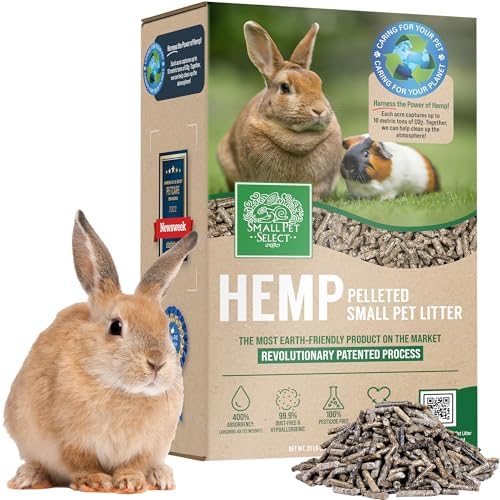 Small Pet Select Hemp Pellet Bedding, Non-Clumping, Rabbits, 20 lb