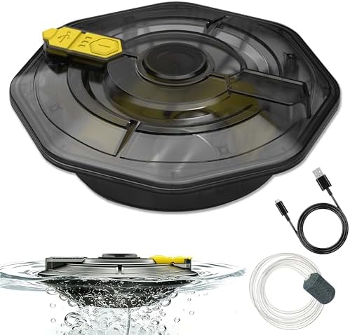 Rechargeable Floating Aerator Pump - IPX7 Waterproof Portable Bait Bucket Aerator, Live Bait Aerator for Fishing, 40H+ Battery for Power Outage, Fish Tank Bubbler for Live Minnows