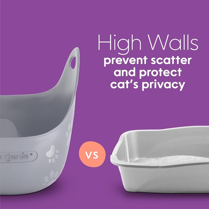 Litter Genie Cat Litter Box | Portable, High Sided Cat Litter Box - Image 2
