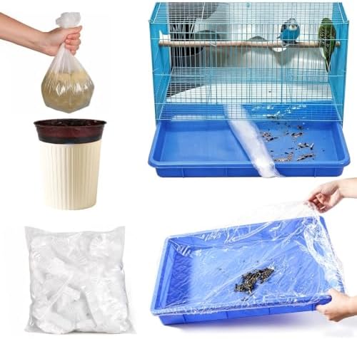 50 Pcs Bird Cage Liners Disposable,Large Style 35 * 43in