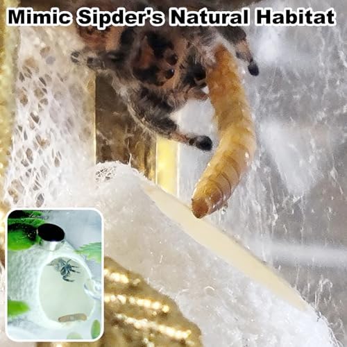 20 Pack Silk Cocoons with Magnets for Jumping Spiders Spoods Hides Silk Cocoon Spider Hide Jumping Spider Enclosure Habitat Accessories for Small Insects Critters