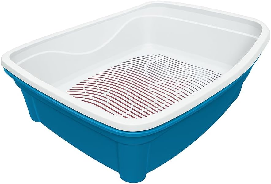 Classic Plus Sifting Litter Box Large - Large Cat Litter Pan with Intelligent Sifting System for Hygiene, Savings & Comfort - Durable, Easy Clean Design for Happy Cats (Blue)