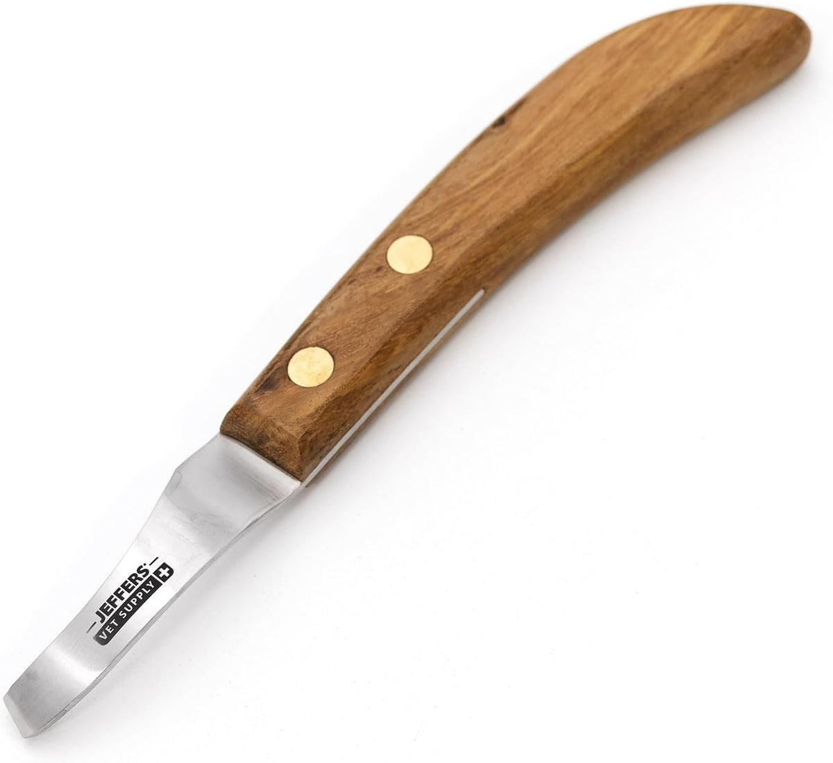 Jeffers Horse Hoof Knife for Hoof Trimming and Cleaning, Farrier Tool with Walnut Handle & Stainless Steel Blade, Grooming Kit Accessory for Horses, Ponies, Livestock - Right Hand Use