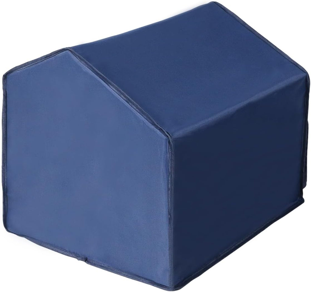 Foldable Cat Privacy Enclosure with Splash Guard – Navy Blue Hidden Pet Toilet Furniture with Scoop Holder, Odor Control & Transparent Door Curtain for Small/Medium Cats(Blue Cover only)