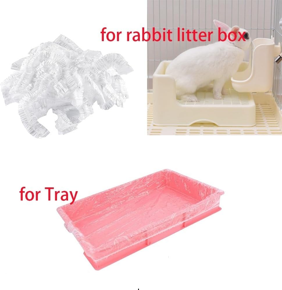 50 Pcs Disposable Rabbit Cage Liner Quick Cleanup Litter Box Liners Bags