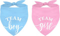 Whaline 2 Pack Gender Reveal Dog Bandana Team Boy Team Girl Triangle Pet Scarf by Whaline