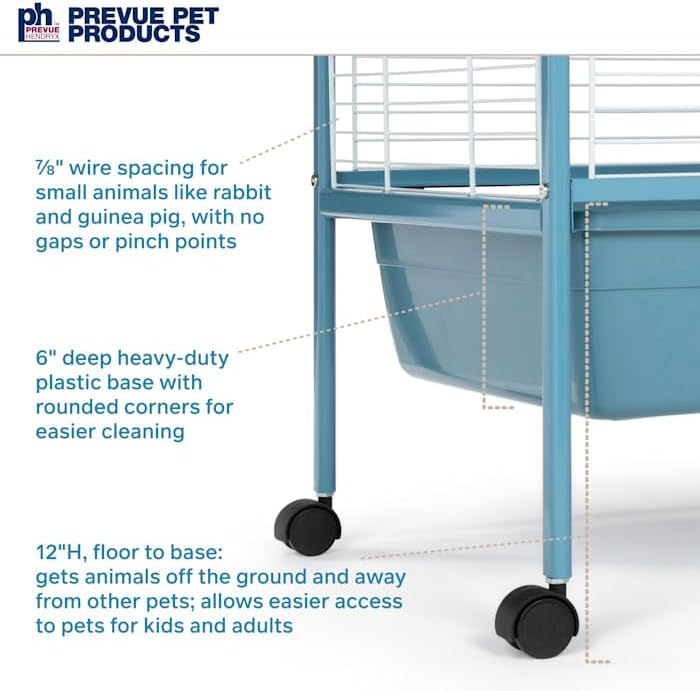 Prevue Pet Products Small Animal Home with Rolling Stand - Blue
