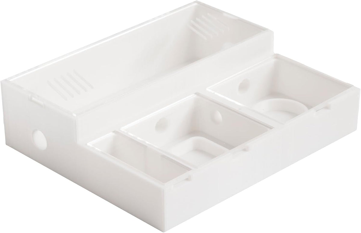 Ant Farm Formicarium with Large Activity Chamber, 2 Small Chambers, Water Area, 2 10mm Extension Ports, White
