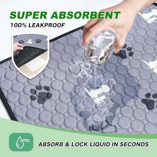 WanpeeGoo Washable Pee Pads for Dogs, 4 Pack 18*24 + 2 Pack 36*41