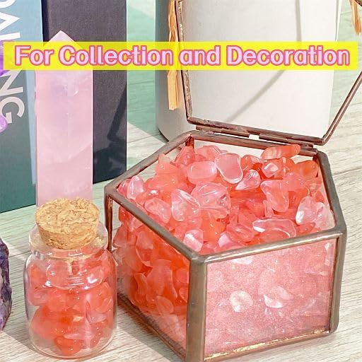 YATOJUZI Cherry Quartz 1LB Aquarium Gravel Rocks Bulk Wholesale Tumbled - Image 4