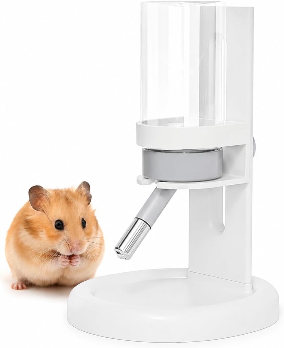 Hamster Water Bottle No Drip, 4oz Glass Small Animal Water Dispenser,Purple