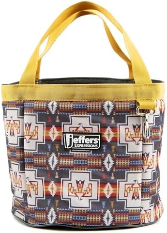 Jeffers Expression Grooming Tote Caddy – Portable Animal Care Organizer for Horses, Dogs, Cats, Livestock, Barn, Trailer, Stable - Brushes, Clippers, Towels, Spray Bottle, Tools - Thunderbird