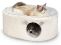 Cat Bed for Indoor Cats, Fluffy Large Enclosed Cat House Cave Pet Bed Hammock by Zoratoo