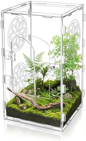 Jumping Spider Enclosure 30x15x15cm Large Acrylic Habitat,Clear