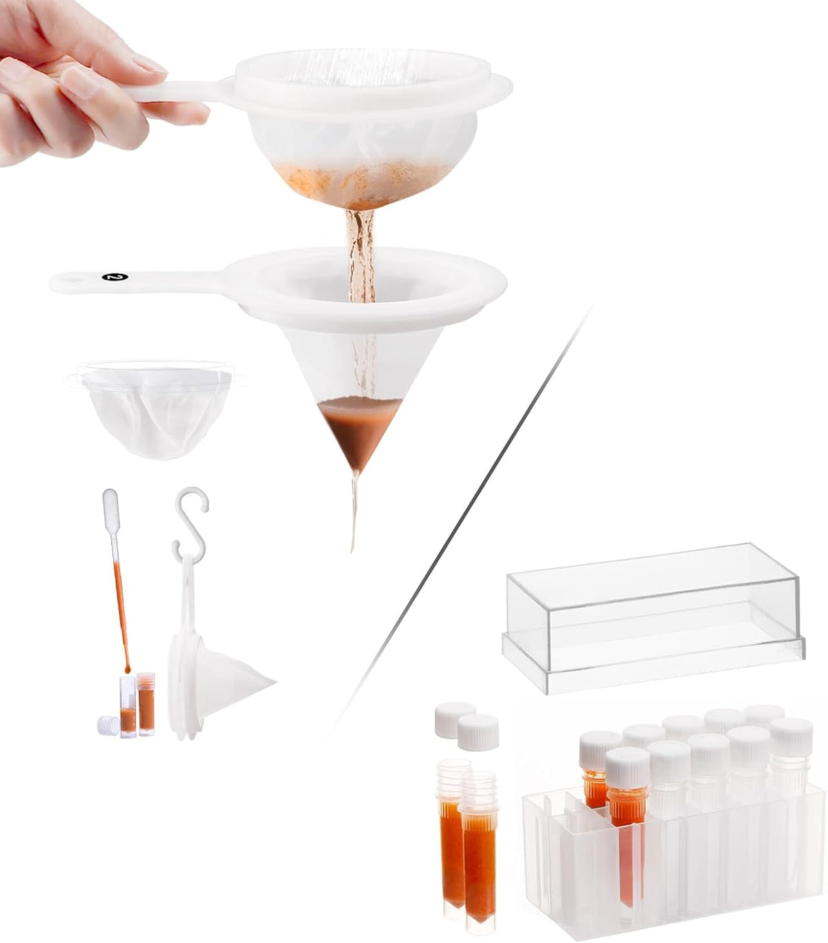 Baby Brine Shrimp Sieve kit and Collection Tubes kit