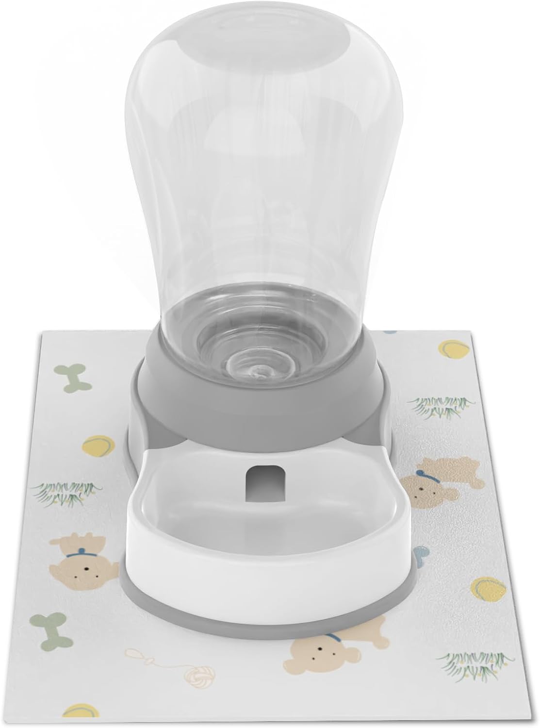 STALTWO 1.6 Gallon Automatic Gravity Dog Water Dispenser, BPA-Free, Grey
