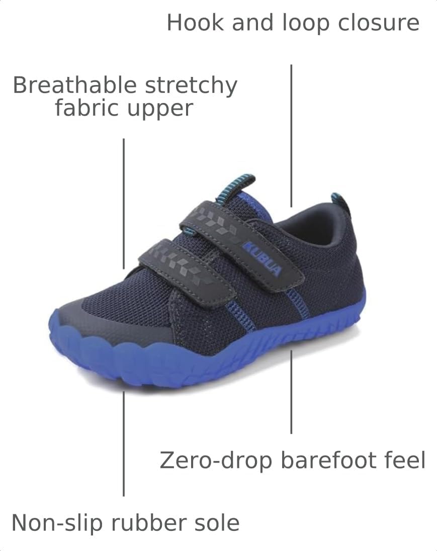 KUBUA Barefoot Shoes for Kids Boys Girls Wide Toe Box Zero Drop Sneakers