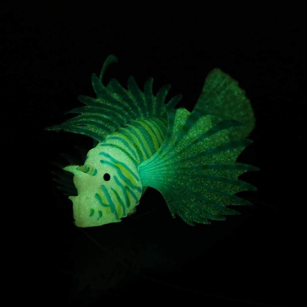HEEPDD Artificial Glowing Lion Fish, Silicone Material, 4.5in Ornament