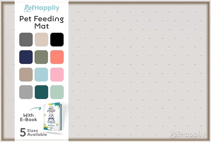 Dog Food Mat - 28x18 Raised Edges Dogs Mat by PETHAPPILY