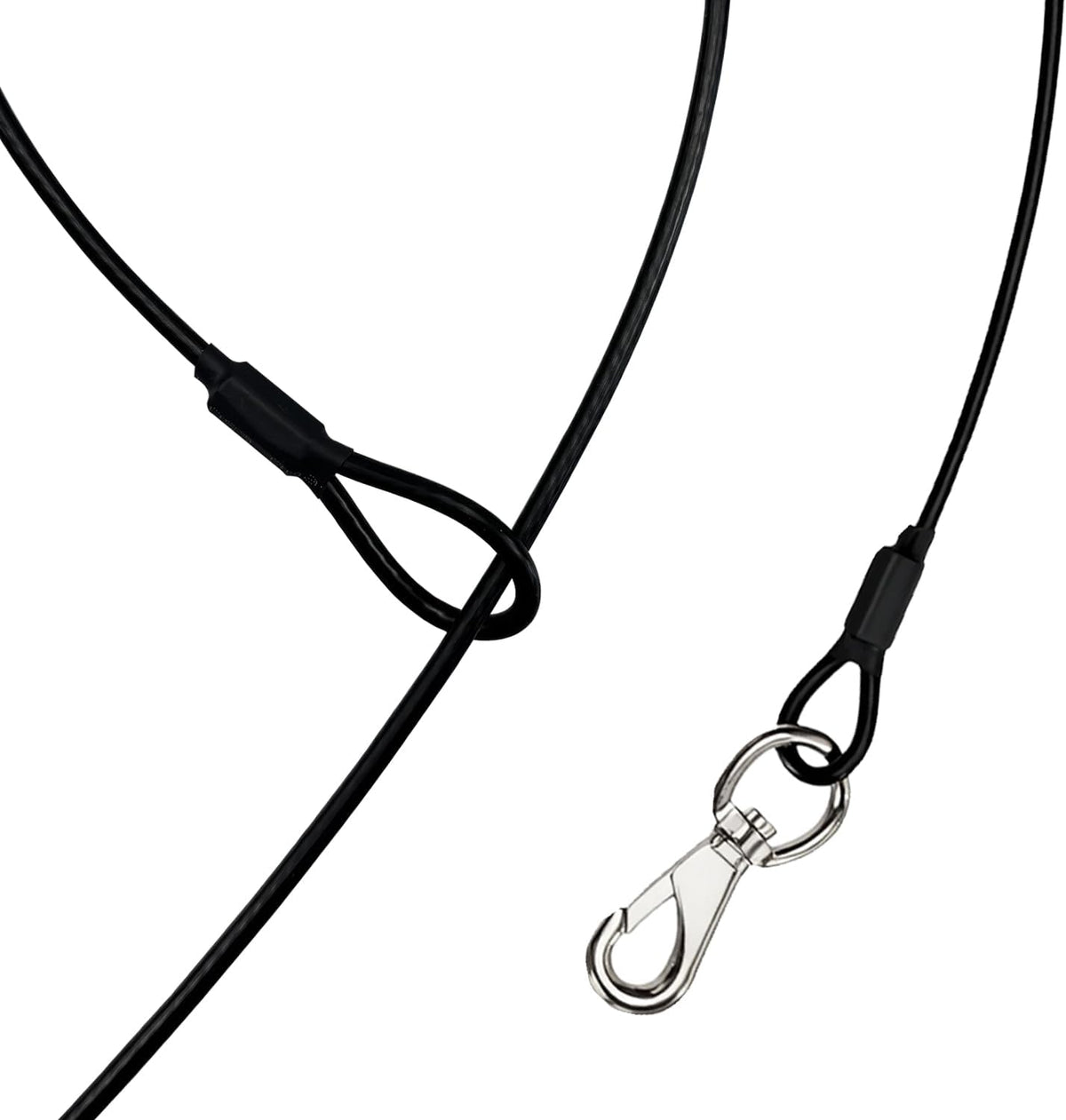 Training Tie Down, 4/6ft Short Tether Cable for Dogs - Short Anti-Chew Puppy Lead for Teething, Potty Training, and Indoor Housetraining (6FT)