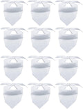 12 Pieces Sublimation Pet Bandanas White Heat Transfer Triangle Dog Scarf Blank by GroceryProduct