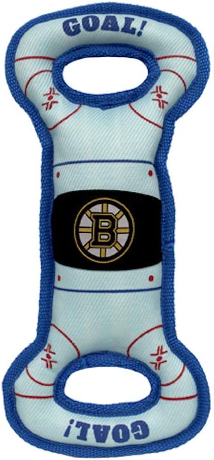 Pets First NHL Boston Bruins Ice Hockey Rink PET Toy with Inner Squeaker. A Tough Toy for Dogs & Cats with Exciting Hockey Graphics, Gorgeous Team Logo & Double Stitch Trims