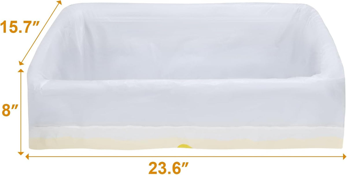20 Count Litter Box Liners, 41'' × 17.7'' Litter Waste Bag for Pellet Litter Box, Suitable for XL and XXL Stainless Steel Sifting Litter Box