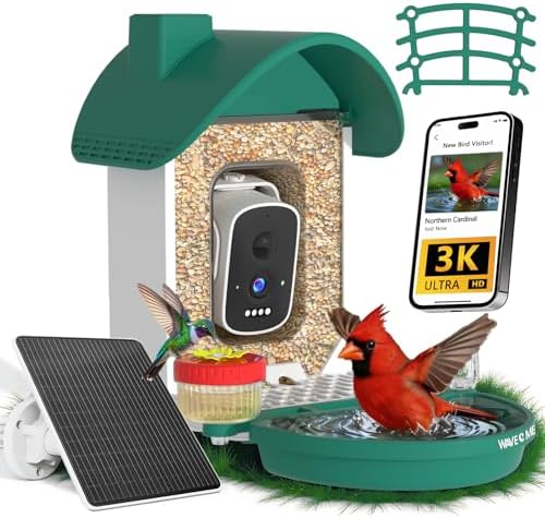 3K Smart Bird Feeder with Camera, AI Bird Recognition & Instant Alerts