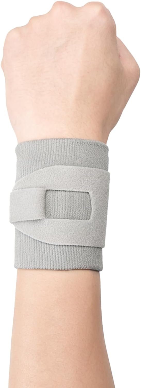 Wrist Wraps for Weightlifting, Adjustable Wrist Support for Gym, Tennis, Badminton & Strength Training Grey