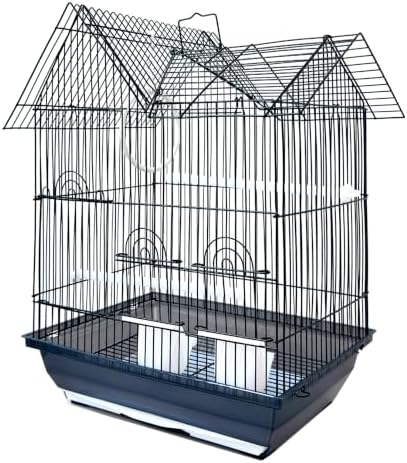 Versatile Portable Hanger Flight Bird Small Parrot Home House Travel Carrier Handle Cage for Cockatiels Parakeets Aviary Green Cheek Conures Finches Canary Budgies Lovebirds
