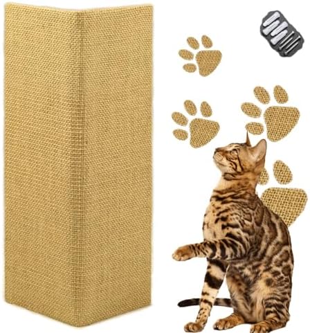 Hutpet 2Pcs Packing Foldable Cat Scratcher Board,Sofa Wall Corner Cat Scratching Pads, Horizontal Cats Scratcher Guards for Furniture Wall Cat Scratchers for Indoor Cats
