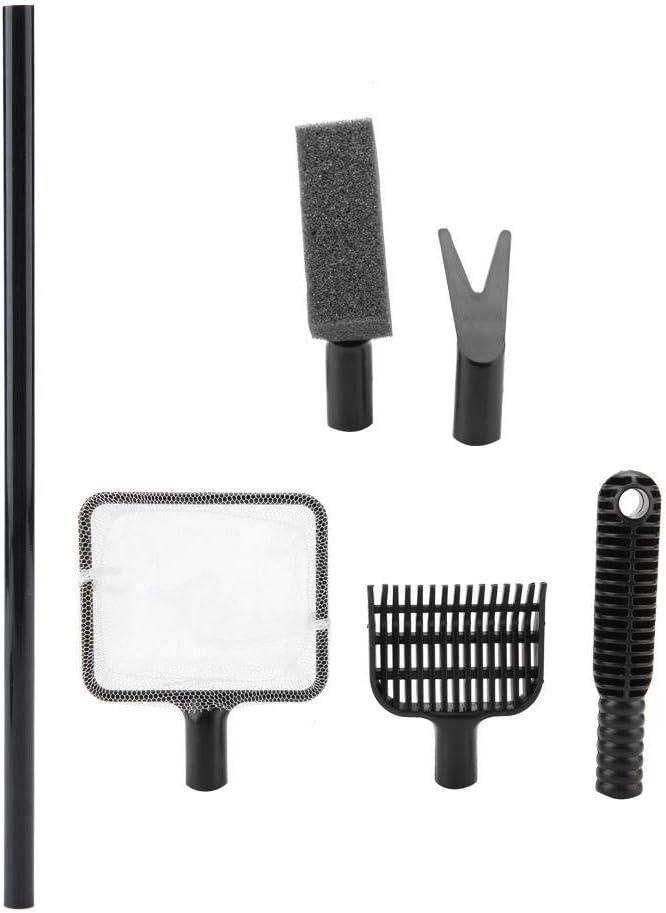 4 in 1 Portable Aquarium Cleaning Tool Set Long Handle Fish Cleaner Include by Zerodis