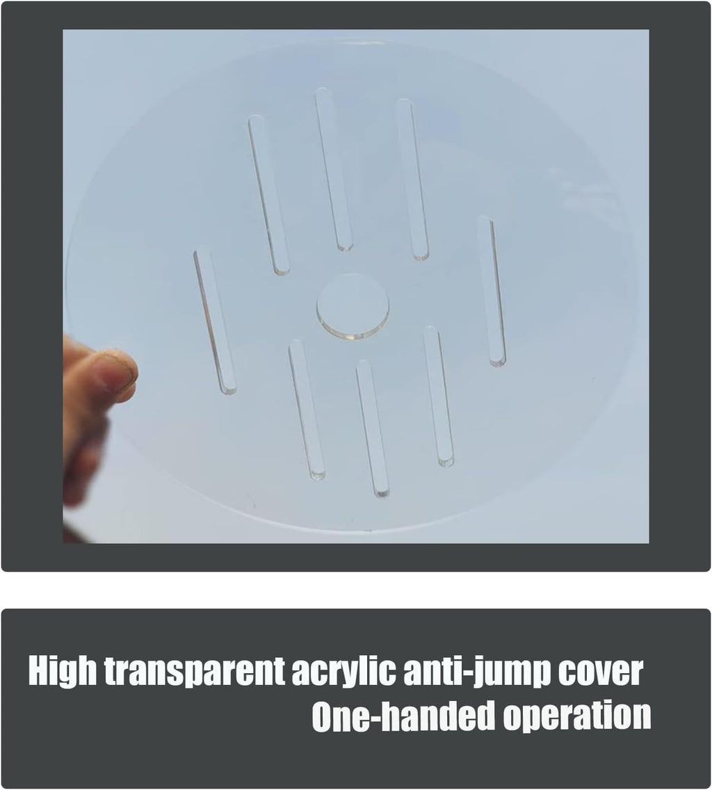 1 Pcs Acrylic Aquarium Anti-Jumping Lid Cover with Hole, Aquarium Cover Lid to Prevent Fish, Reptiles, Shrimp, Turtles from Jumping Out of The Tank, Thick 3mm (Diameter 7.8inch)