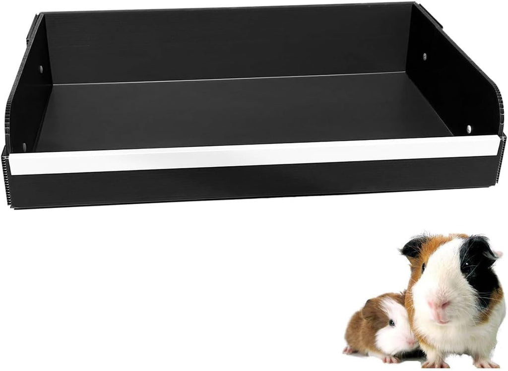 Andescobo Guinea Pig Litter Box Guinea Pig Kitchen for All C&C and Midwest Cages,Guinea Pig Hay Box Keep The Guinea Pig Cage Clean and Tidy. White