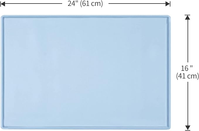 Dog Food Mat, Silicone Waterproof Food Tray, Non Slip Pet Bowl Mats Placemat - Image 5