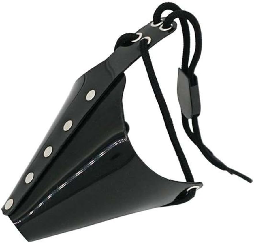 JorVet Cat Muzzle -Large Size | Durable Black Plastic with Adjustable Drawstring | Secure Fit for Large Cats & Brachycephalic Breeds | Veterinary-Quality Restraint for Grooming & Exams