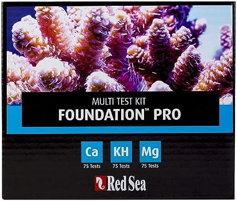 Red Sea Reef Foundation Pro Test Kit - Accurate Calcium, Alkalinity & Magnesium Testing for Saltwater Aquariums - 75 Tests, Easy-to-Use