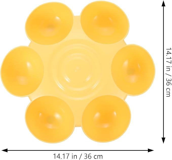 Multipurpose Pet Feeding Bowl 14X14X3.5 Inch Flower Shape Plastic Cat Dog Food - Image 7