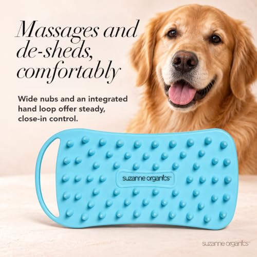 Suzanne Somers Pet Brush - Professional Grooming Tool for Dogs & Cats - Gentle Firmness for Deshedding & Massaging - Designed for Use with Suzanne Somers Pet Shampoo - Certified ToxicFree