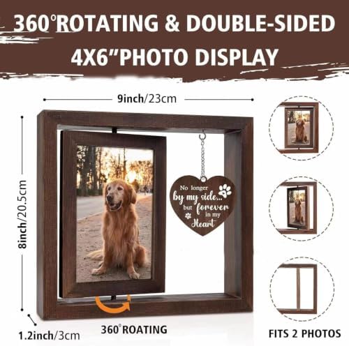 Dog Memorial Frame Set with Fur Keepsake Keychain