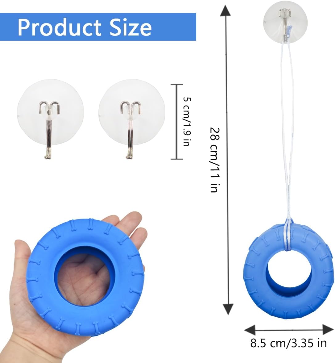 3 Pack Colours Tree Frog Tire Swing,Suction Cup Hook Climbing Toy,Tree Frog Terrarium Accessories - A Must-Have for Any Reptile Amphibian Small Aquatic Animals Lover!