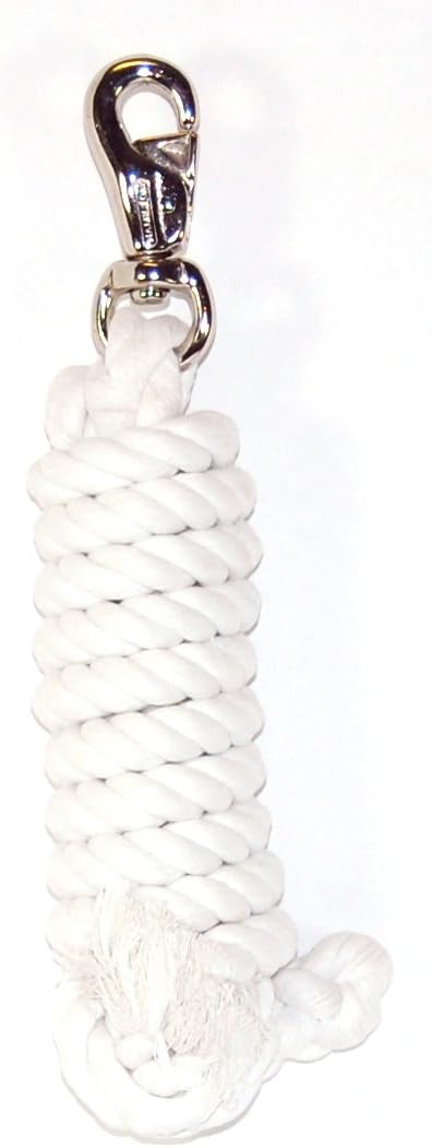 Hamilton 3/4" x 10' Cotton Horse Lead Rope with Bull Snap, Red