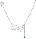 Personalized Cute Dog Cat Paw Name Necklace Forever Love Custom Heart Pendant by RESVIVI