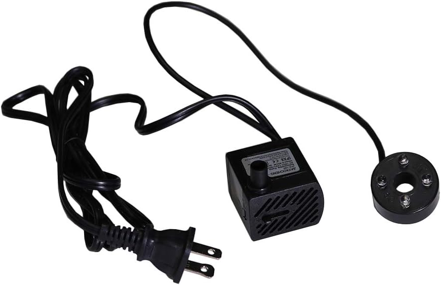 Submersible Water Pump with LED Light for Indoor Tabletop Fountains Aquarium Fish Tank (180L/H 3W)
