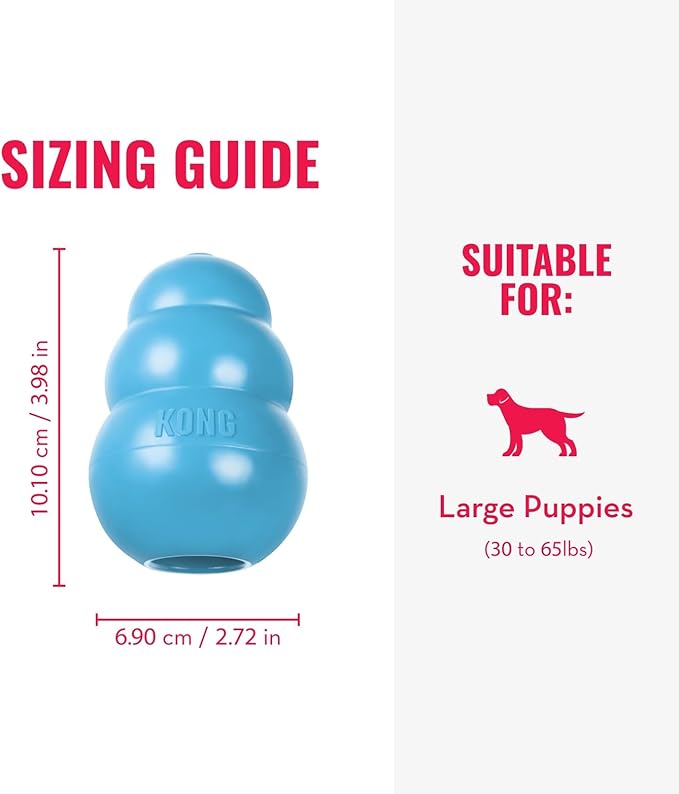 KONG - Puppy Toy - Natural Teething Rubber - Fun to Chew, Chase and Fetch - Image 5