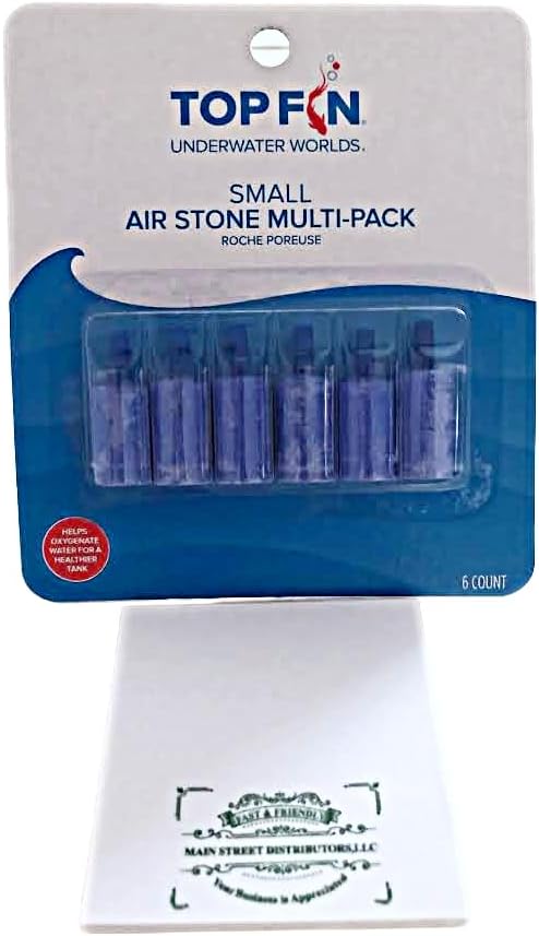 Top Fin Air Stone Helps with Water Temperature W/Nozzle for Aquarium Air Line. (Air Line Sold Seperatley). Plus Complimenatry Main Street Distributors Sticky Note Pad Included.