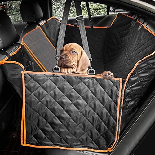 Dog Car Seat Cover, Back Seat Protector Pet Mat Hammock Dog Cover Fit for Cars/SUVS/Truck, Keeping Car Pristine Clean, 100% Waterproof Scratchproof Non-Slip Pet Seat Covers, Machine Washable