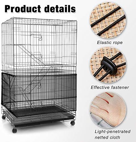 Shappy Large Bird Cage Seed Catcher, Bird Cage Cover Net Skirt Guard, - Image 5
