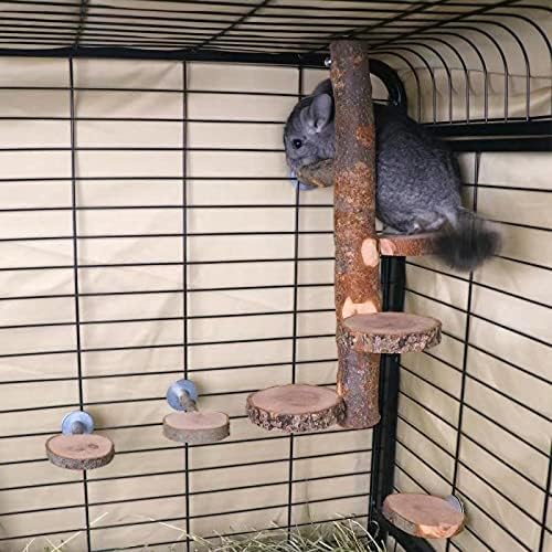 YKD Chinchilla Large Hanging Wooden Rotating Platform