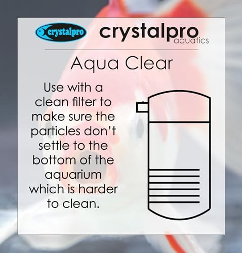 Crystalpro Water Clarifier 16.9 Oz - Aqua Clear Treats 2650 Gallons - Clear Cloudy Fish Tank Water - for Freshwater Aquariums and Fish Ponds -Fish Tank Cleaner- Use with Aquarium Filter